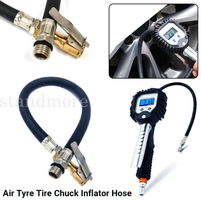 Car Air Tyre Tire Chuck Inflator Pump Hose Valve Connector Tool Clip Adapter