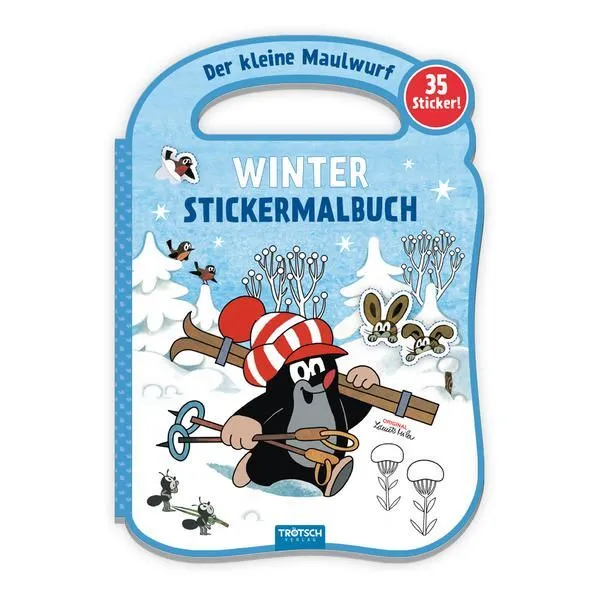 Trötsch Der kleine Maulwurf Winter-Stickermalbuch: Malbuch Beschäftigu 1141864-2