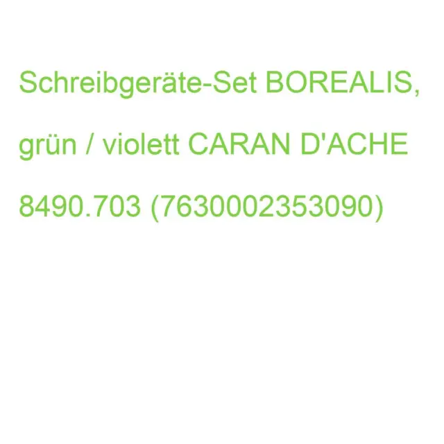 Schreibgeräte-Set BOREALIS, grün / violett CARAN D'ACHE 8490.703 (7630002353090)