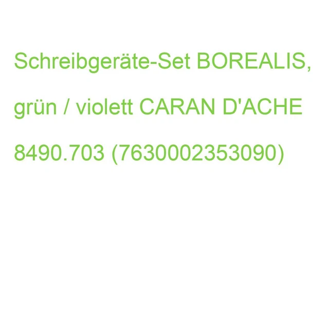 Schreibgeräte-Set BOREALIS, grün / violett CARAN D'ACHE 8490.703 (7630002353090)