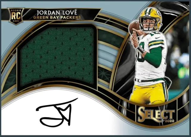 2020 Panini Select Rookie Patch Autograph RARE NFL - JORDAN LOVE RC Digital Card