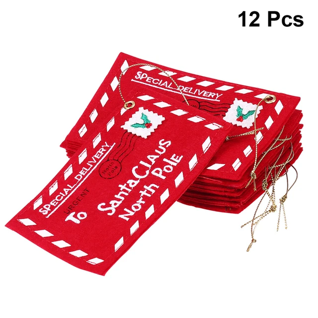 12pcs Regalo de Navidad Dulce Saco Tela Sobres