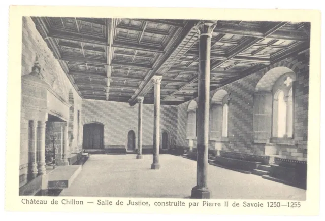 CPA SUISSE - Veytaux - Château de CHILLON - Salle de Justice
