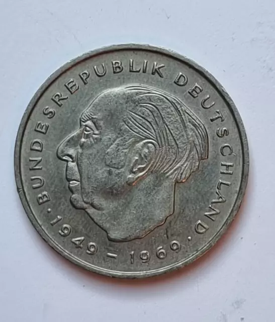 2 DM Theodor Heuss 1972 F bankfrisch; J407