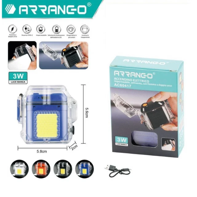 Accendino Elettrico USB Ad Arco - Impermeabile, Con Torcia E Design Antivento, Ideale Per Regalo - Foto 10