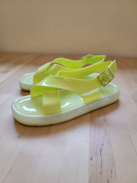 Tory Burch Women's Crisscross Bubble Jelly Sandals - Lime Sherbert 10