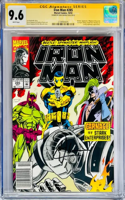 Don Cheadle Signed CGC Signature Series Graded 9.6 Marvel Iron Man #285 Blk Sig