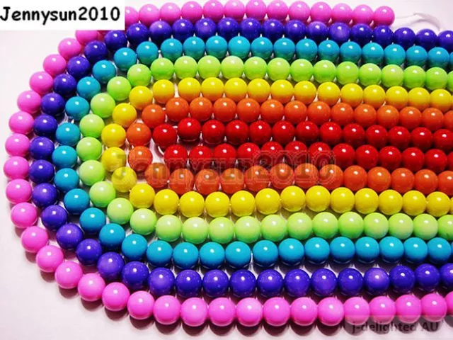 Czech Opaque Coated Glass Pearl Round Beads 15.5'' 4mm 6mm 8mm 10mm 12mm 14mm 3