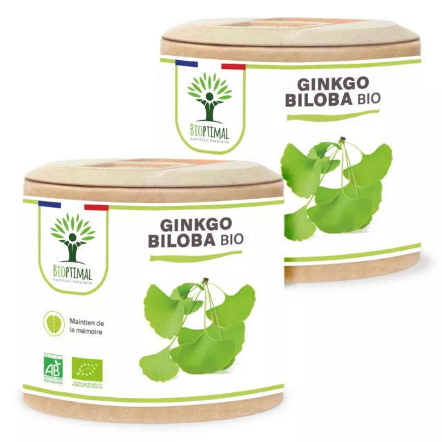 Ginkgo Biloba Bio - Complément alimentaire - Vegan - 120 gélules