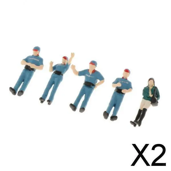 2X 1:64 Figure del modello in miniatura dipinte a mano Disposizione della