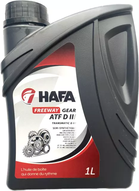 Huile pour boite de vitesse automatique Hafa Freeway Gear ATF D III 1L....Neuf