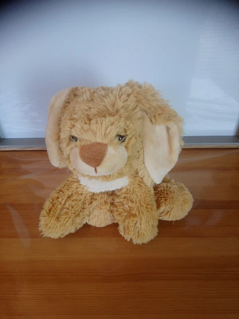Peluche doudou lapin beige moutard crème longues poils Nounours  + cadeau 2