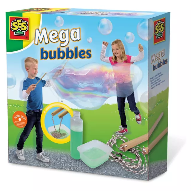 Riesen Seifenblasen Mega Bubbles Set 200ml flüssige Seife Spielzeug für draußen