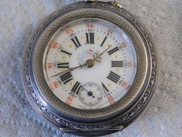 Montre Gousset Ancienne Régulateur En Argent - Mécanique Manuelle, Vintage Française, Bon état