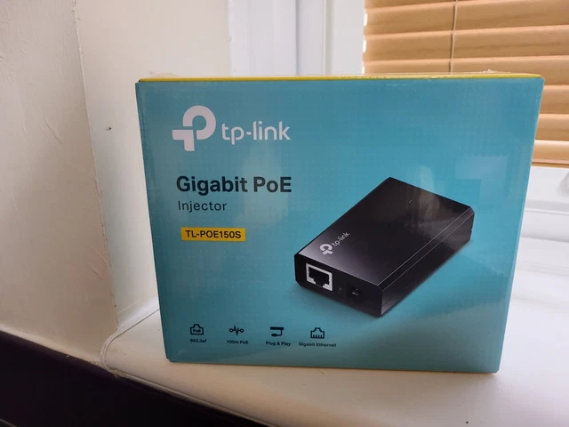 TP-LINK TL-POE150S Gigabit Poe Injector Adapter - Black