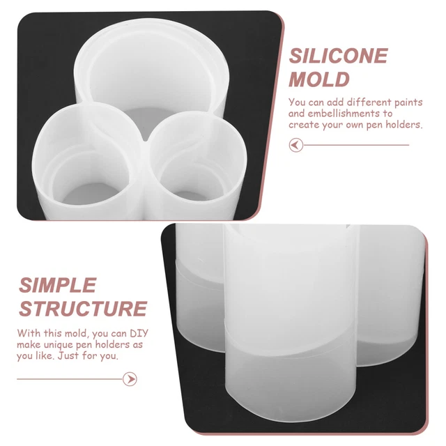Set 5 Silikonform Für Stifthalter Kieselgel Zylinderharzformen Silikonformen 3