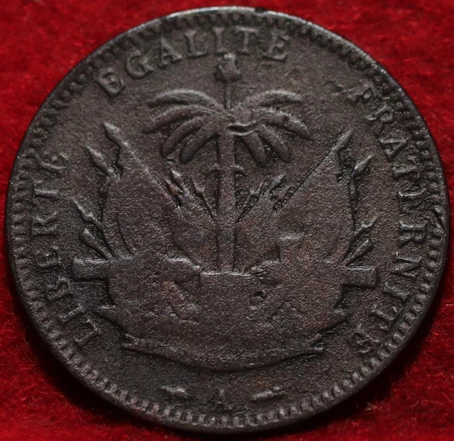 1895 Haiti 1 Centime Foreign Coin
