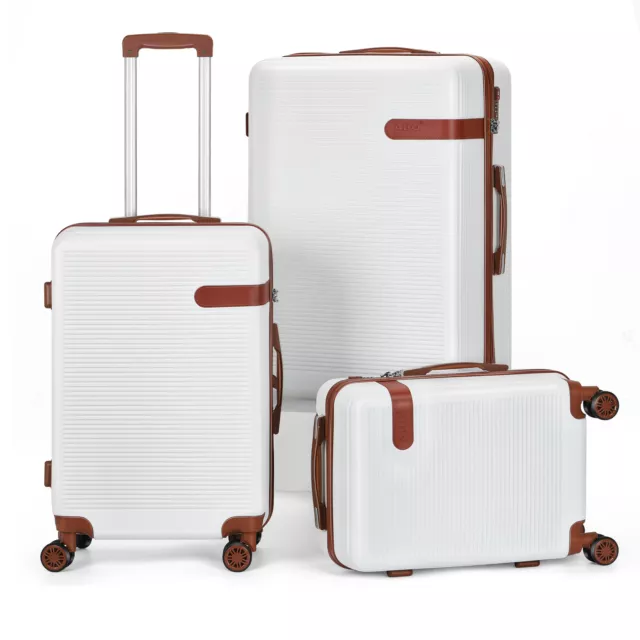 3 Piece Hardside Expandable Luggage Set Clearance Suitcase Sets with Wheels TSA