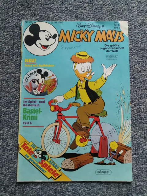 Walt Disneys Micky Maus Heft Nr. 43/25.10.1983 - ohne Extra