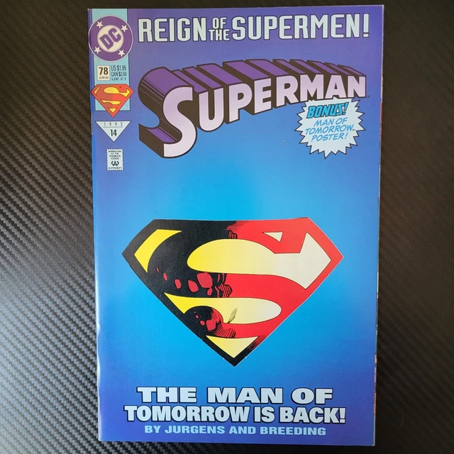Superman #78 [Die-Cut Cover Edition] (Jun 1993, DC)