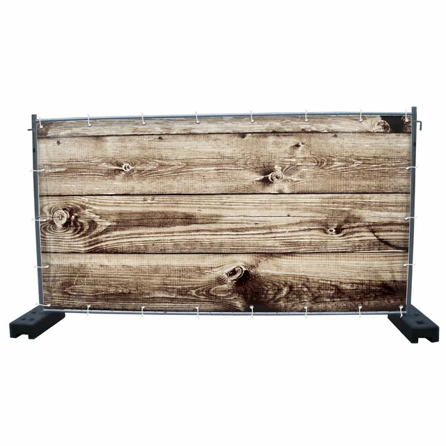 340 x 173 cm | Holzwand Bauzaunbanner, Garten, Sichtschutz (1624)
