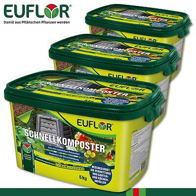 Euflor 3 x 5 kg schnellkomposter NPK-fertilizante microorganismos se pudran humus
