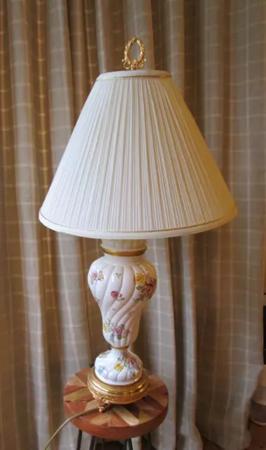 Franklin Mint Louis Nichole Lamp Floral Porcelain