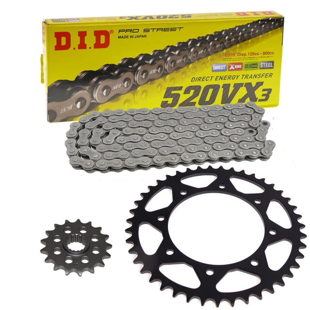 Kit De Cadena DID VX 520 Para Kawasaki KLE 500 1996-2005, 110