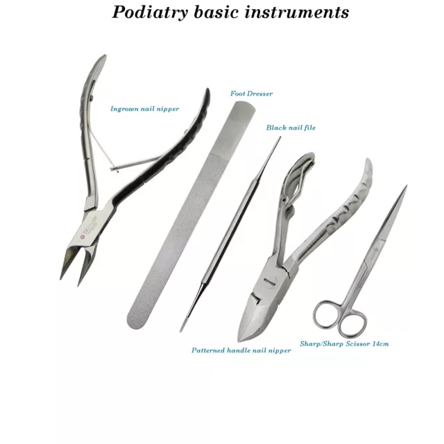 Chiropody Podiatry Instruments Ingrown Nail Nipper Foot care dresser+Sander
