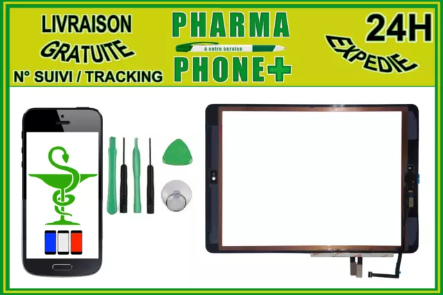 Touch Screen Digitizer Black + Stickers + Bouton Ipad 6 (A1893 - A1954) 2018