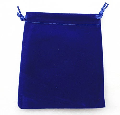Pack of 25 Royal Blue Velvet Gift Bags Drawstring Jewelry Pouches Candy Bags