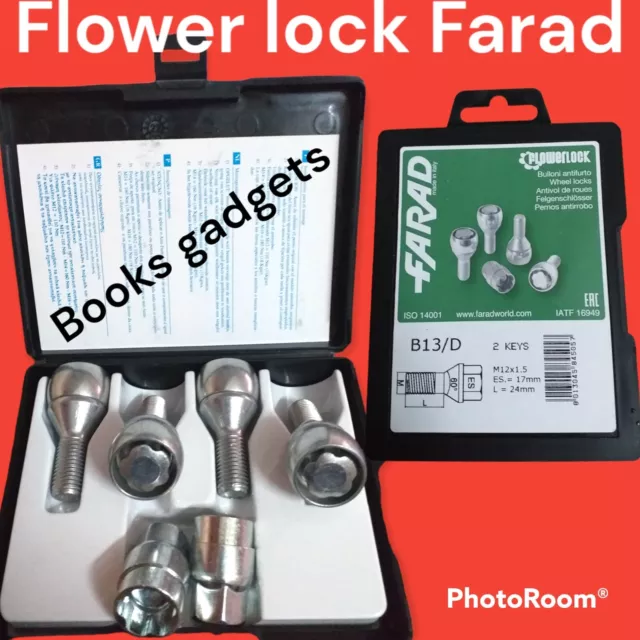 Per Renault Scenic III dal 2009> Bulloni Antifurto Flower Lock Farad C/Acciaio