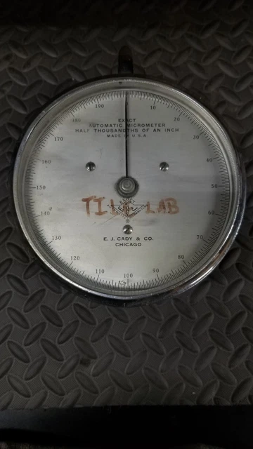 Used E.j. Cady & Co. D.w.l. Automatic Micrometer Half Thousandth Of An Inch Dwl
