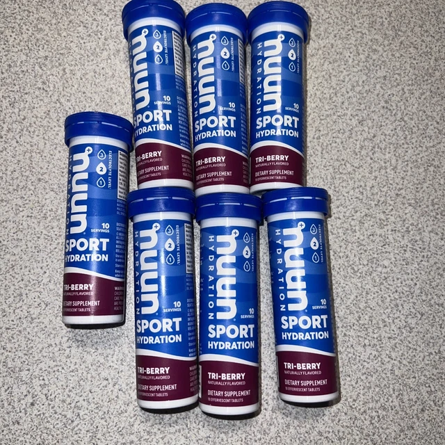 Lote de 7 NUUN HYDRATION TRI-BERRY Sport PAQUETE DE 8 Exp. 05/2024