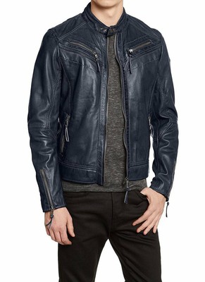 Trend Véritable Cuir D'Agneau Celebrityjacket Motard Homme S M L XL-LTMJ162 