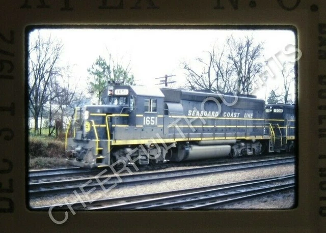 Original '72 Kodachrome Slide SCL Seaboard Coast Line 1651 GP40-2 Apex    26A36