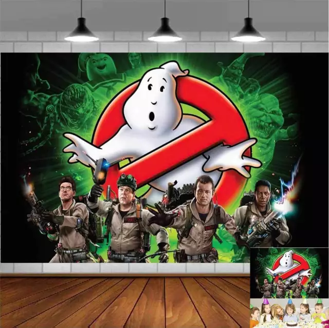 Ghostbusters Party Supplies Birthday Decoration Backdrop Banner Vinyl Kids 5x3ft