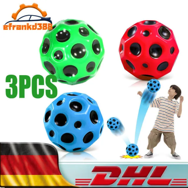 3PCS 7 cm Astro Jump Ball Moon Ball Hohe Bounce Springender Gummiball Jump Ball