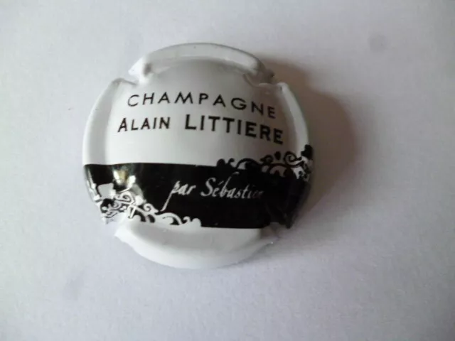 capsule de champagne, LITTIERE Alain, blanc et noir, NOUVELLE, à saisir