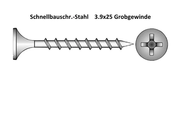 Schnellbauschrauben Trockenbauschrauben Rigipsschrauben Grobgewinde PH 2
