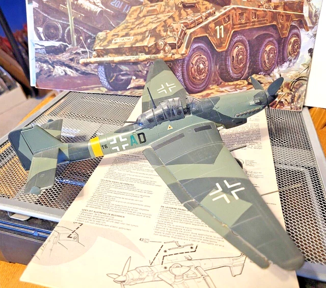 Built Monogram 6840 Stuka Ju87D Model Aircraft 1/48 SCALE Nice
