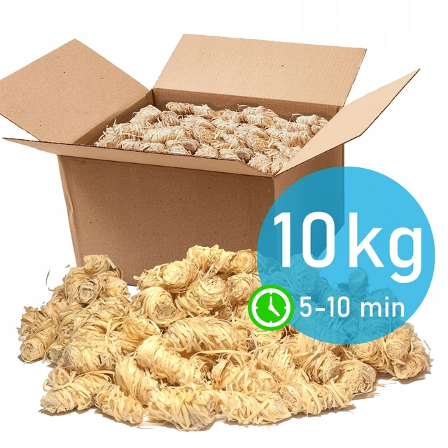 10 KG Anzünder Öko Holzwolle Anzündwolle Kaminanzünder Bioanzünder Holzanzünder