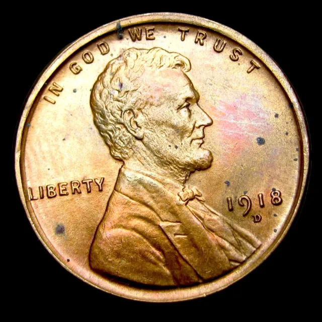 1918-D Lincoln Cent Wheat Penny ---- Gem BU Details Coin ---- #QQ812
