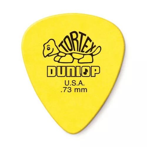 Dunlop Tortex Standard Plektren - 0,73 mm - gelb (1, 3, 6, 12 oder 72 Stück)