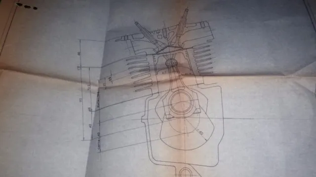 1977  MOTO GUZZI  , ENGINE 334  Blueprint