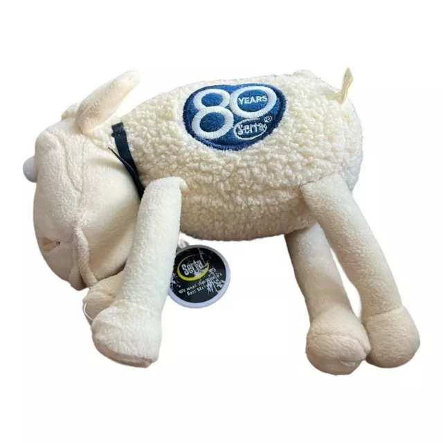 Serta Mattress 80th Anniversary Sheep Plush Advertising Cream 7” stuffed animal