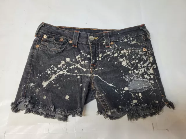 True Religion womens distressed cut off shorts size 31 / we1763 r4 d7