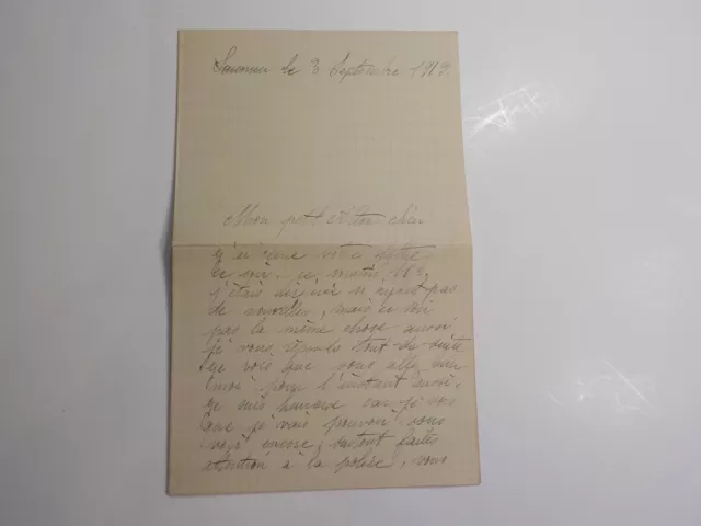 WWI Letter 1919 French American Alton W. Wine France Soldier Militaria WW I WW1