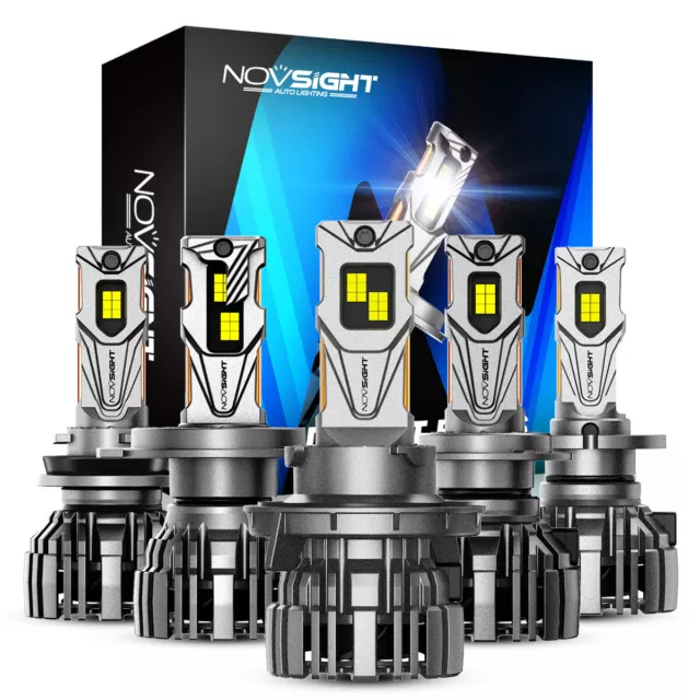 NOVSIGHT H4 H7 H11 LED Headlight Globes Kit H/Lo Beam 30000LM Super Bright White