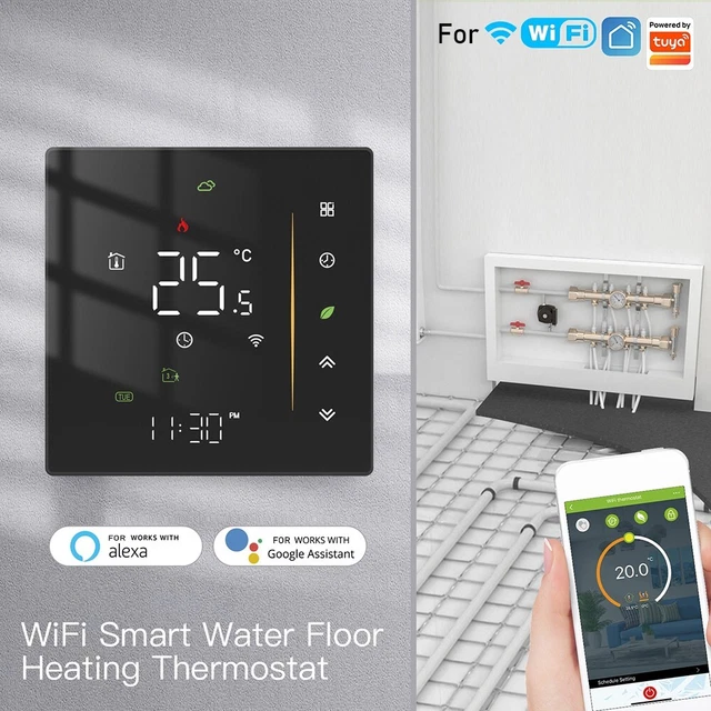 Thermostat de chauffage programmable contrôle Wifi et station météo prise en